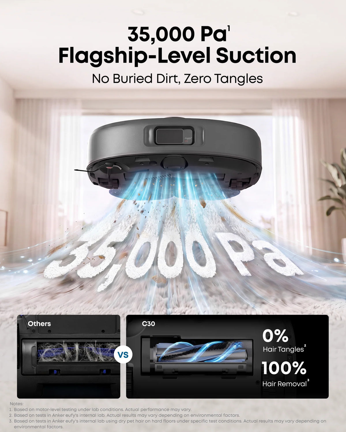 Anker eufy Omni C30 Robot Vacuum and Mop Combo, 35,000 Pa Flagship Suction