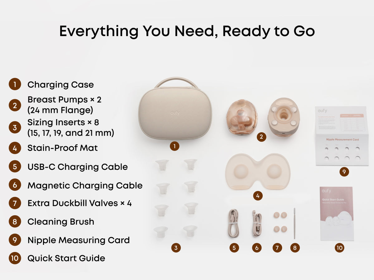 eufy S2 Pro Massaging Heated Electric Breast Pump with Charging Case + eufy S1 Pro Baby Bottle Washer and Steriliser