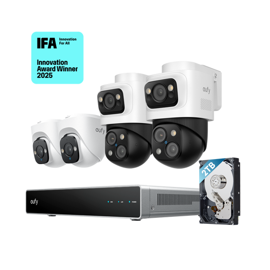 eufy NVR Security System S4 (8 Channels NVR with 2 PoE Bullet-PTZ Cam and 2 PoE Turret Cam)